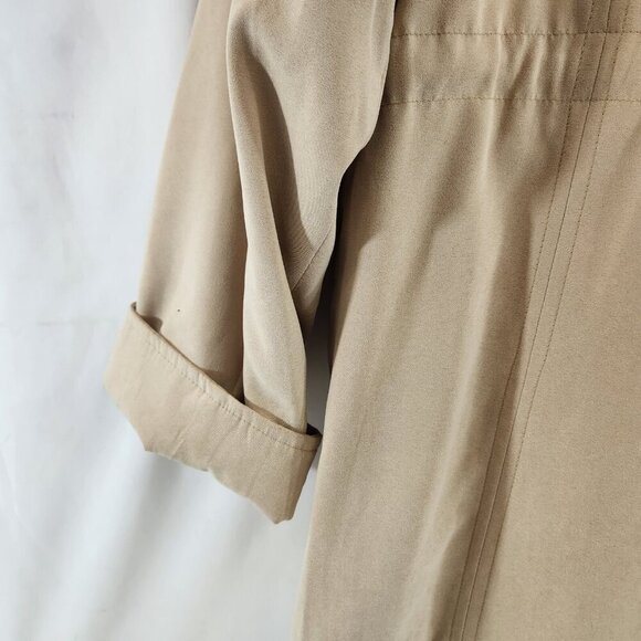 London Fog Sport Trench Coat Beige Size Large Womens Hooded - Picture 5 of 11